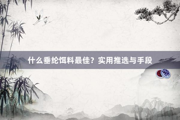 什么垂纶饵料最佳？实用推选与手段